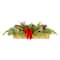 27" Christmas Bells Cypress & Pinecone Centerpiece in Wood Planter